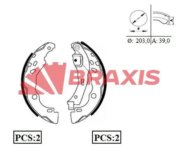 BRAXIS AC0062 Arka Fren Balatası