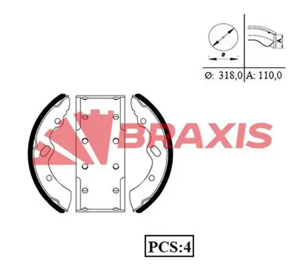 BRAXIS AC0073 Arka Fren Balatası