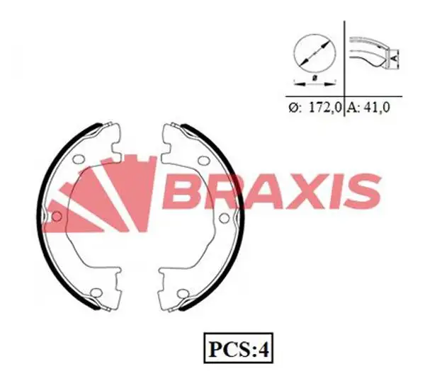 BRAXIS AC0075 El Fren Balatası
