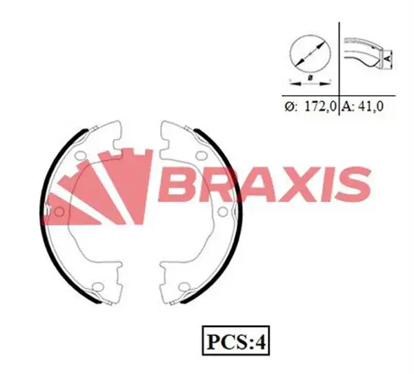BRAXIS AC0076 El Fren Balatası