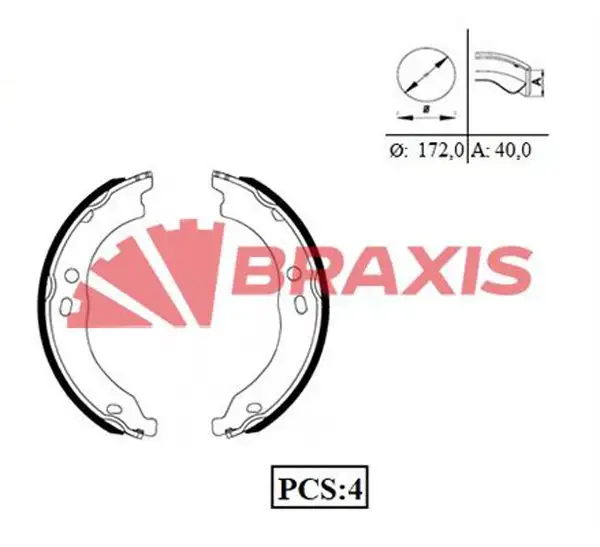 BRAXIS AC0078 El Fren Balatası 77364023