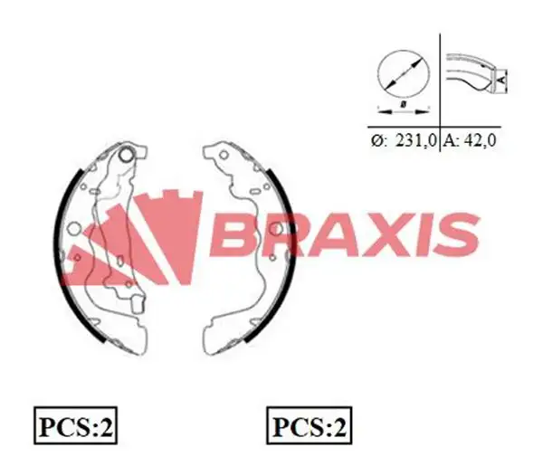 BRAXIS AC0081 Arka Fren Balatası 7701210109