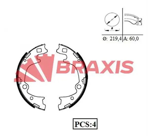 BRAXIS AC0082 Arka Fren Balatası 5830547A00