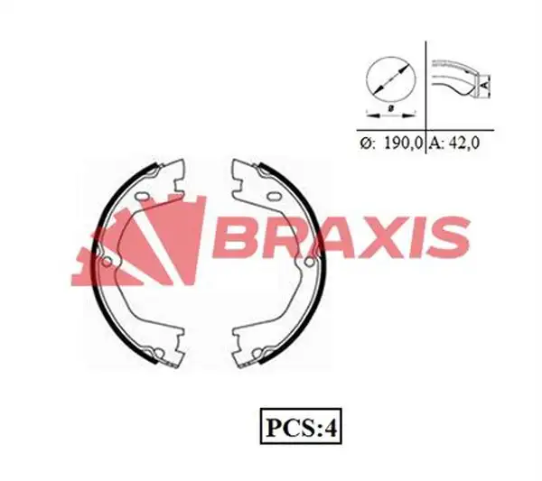 BRAXIS AC0088 El Fren Balatası 42535858
