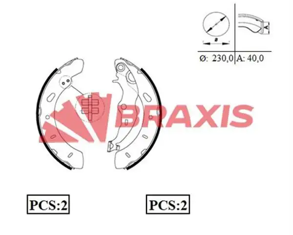 BRAXIS AC0089 Arka Fren Balatası