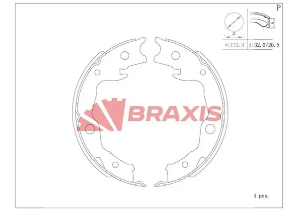 BRAXIS AC0102 El Fren Balatası