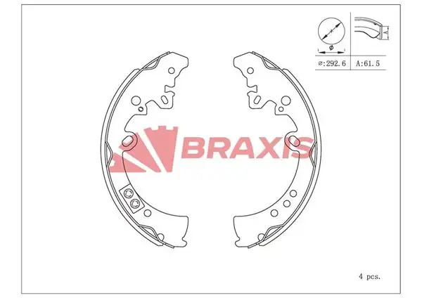 BRAXIS AC0103 Arka Fren Balatası 044950K070
