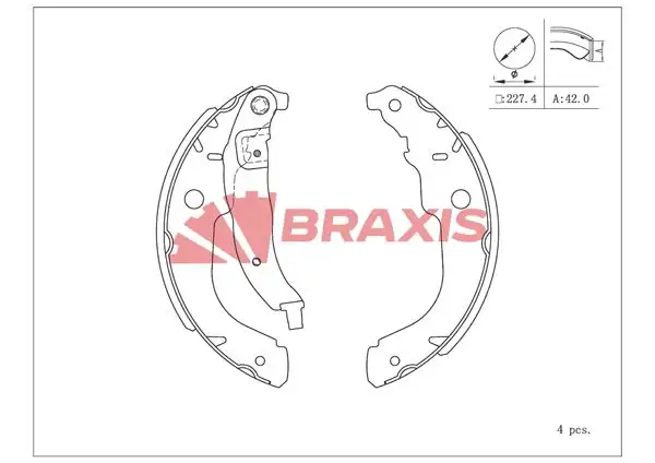 BRAXIS AC0111 Arka Fren Balatası 4241N3