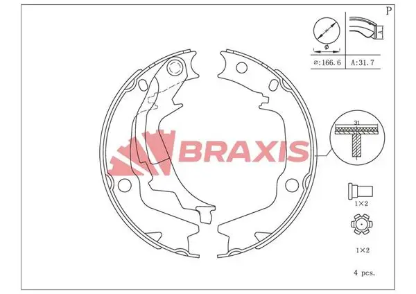 BRAXIS AC0114 El Fren Balatası 583501JA30