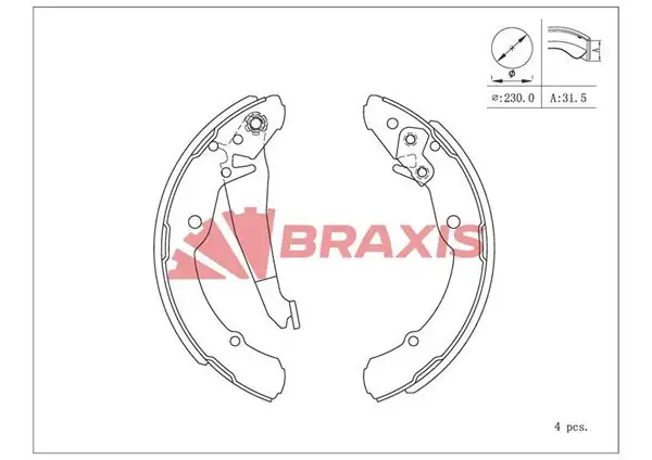 BRAXIS AC0116 Arka Fren Balatası