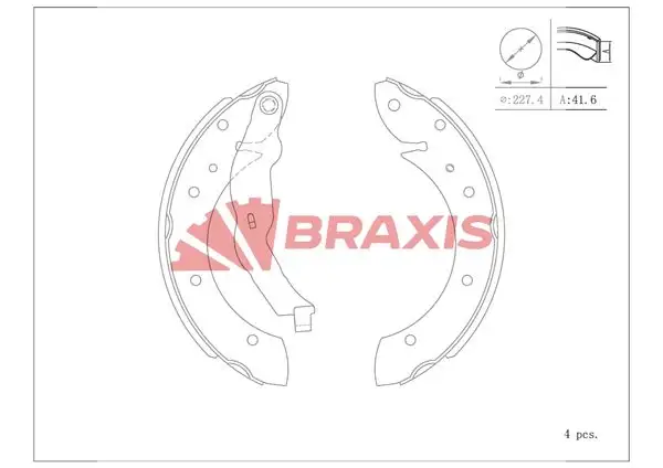 BRAXIS AC0123 Arka Fren Balatası 34211160504
