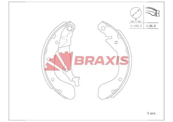 BRAXIS AC0124 Arka Fren Balatası