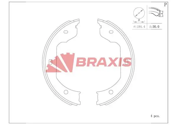 BRAXIS AC0126 El Fren Balatası