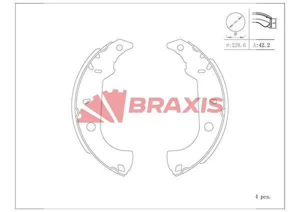 BRAXIS AC0140 Arka Fren Balatası 60810038