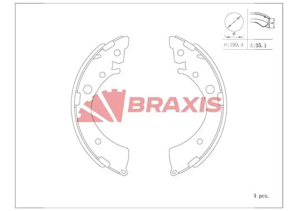 BRAXIS AC0142 Arka Fren Balatası
