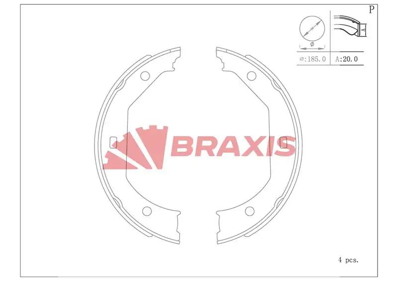 BRAXIS AC0149 El Fren Balatası 34411163988