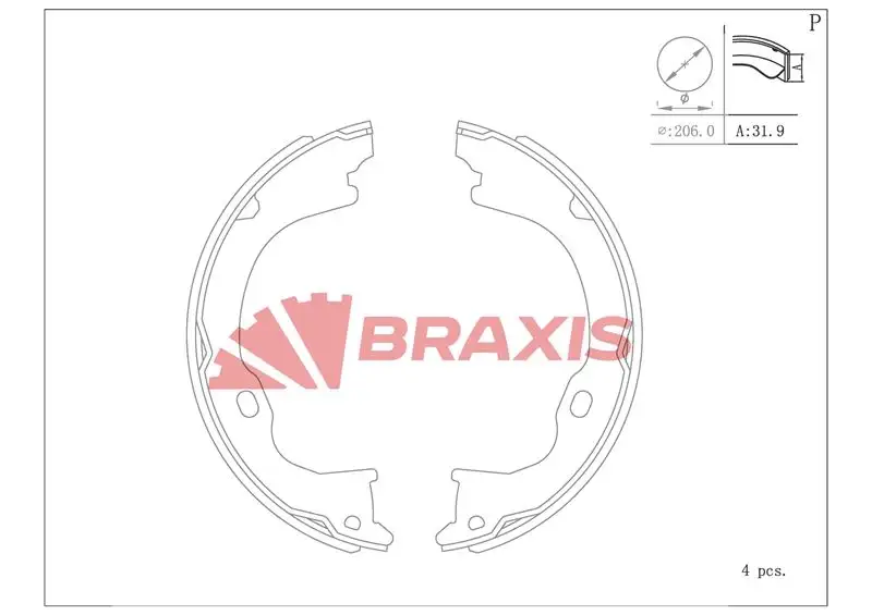 BRAXIS AC0190 El Fren Balatası 68003607AB