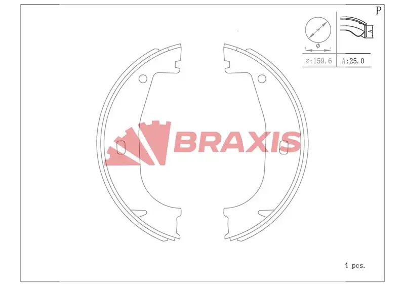 BRAXIS AC0194 El Fren Balatası