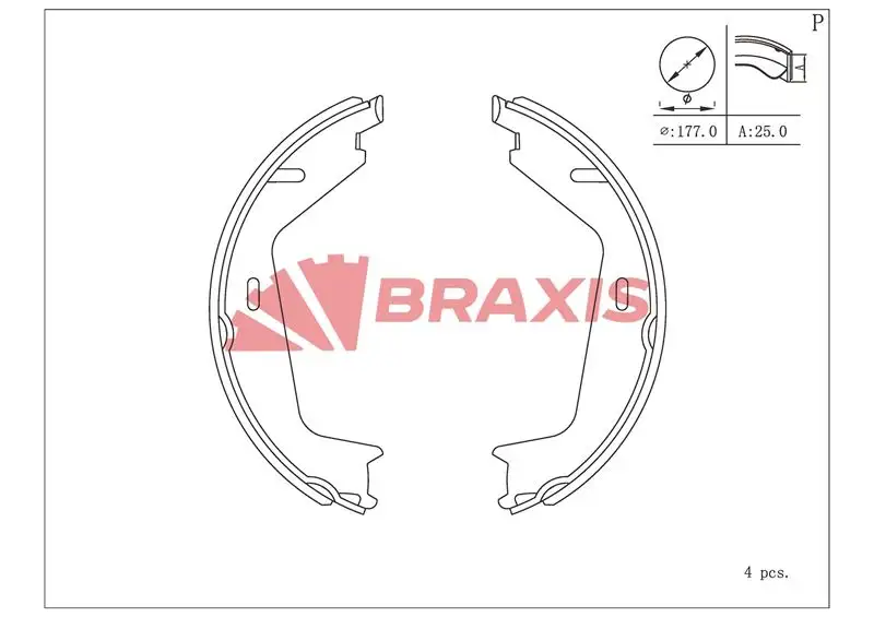 BRAXIS AC0204 El Fren Balatası
