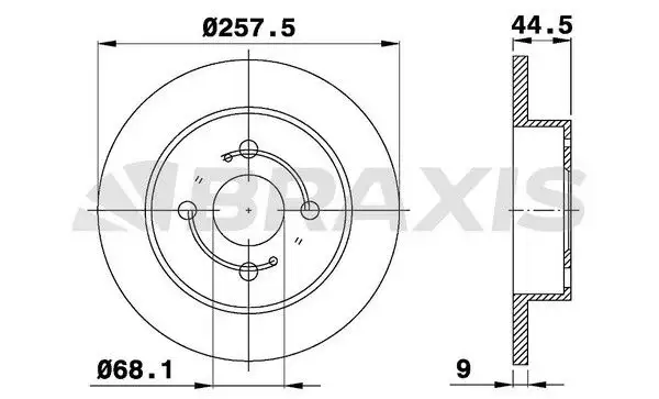 BRAXIS AD0001 Arka Fren Diski 4320642R00