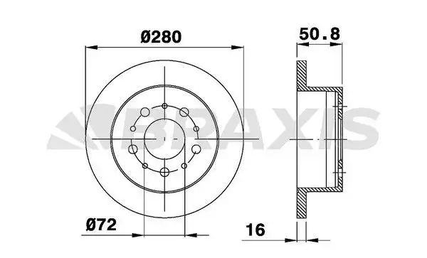 BRAXIS AD0267 Arka Fren Diski 51848616