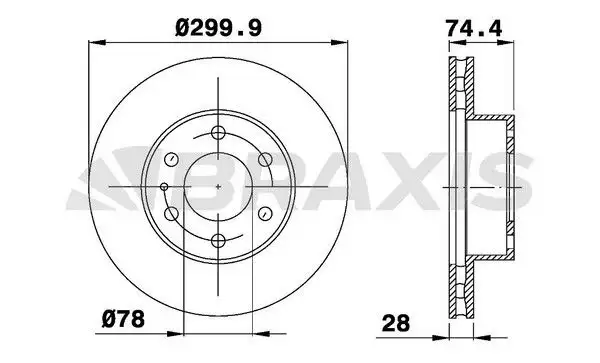 BRAXIS AD1015 Ön Fren Diski