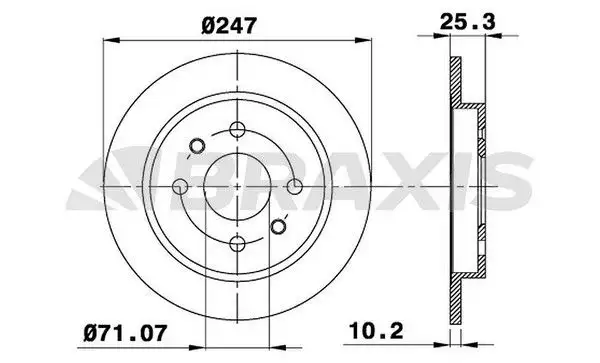 BRAXIS AE0097 Arka Fren Diski 4249F5