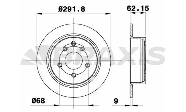 BRAXIS AE0131 Arka Fren Diski 43206JD00A