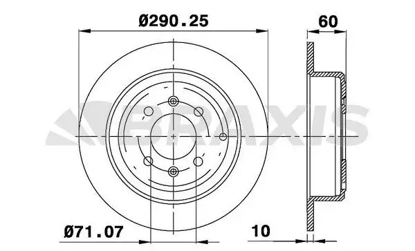 BRAXIS AE0165 Arka Fren Diski 4246T7