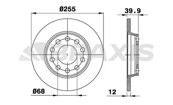 BRAXIS AE0178 Arka Fren Diski 8E0615601Q