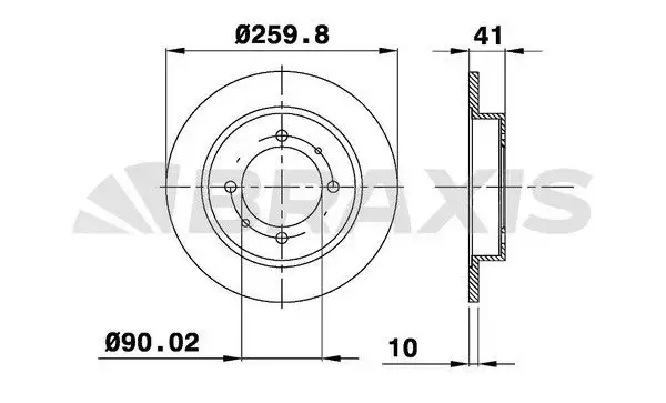 BRAXIS AE0208 Arka Fren Diski MR249356