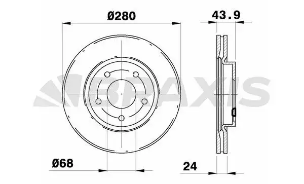 BRAXIS AE0260 Ön Fren Diski 402061KA3A