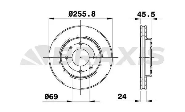 BRAXIS AE0265 Ön Fren Diski MR205585