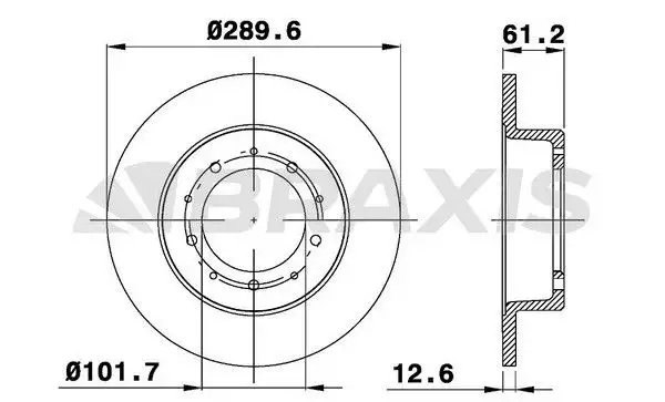 BRAXIS AE0290 Arka Fren Diski LR017953
