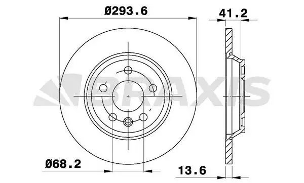 BRAXIS AE0305 Arka Fren Diski 7D0615601C