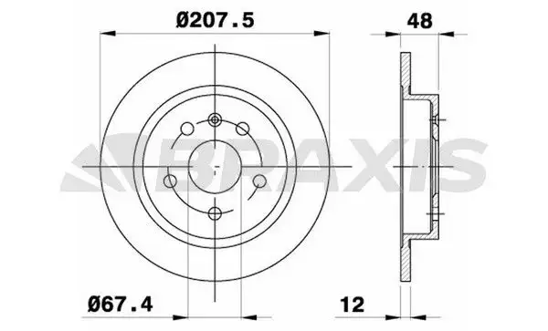 BRAXIS AE0370 Arka Fren Diski 569127