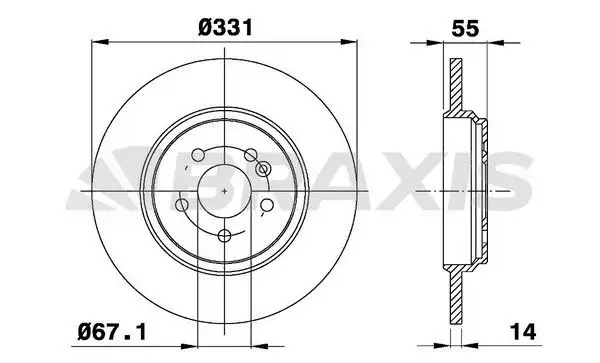 BRAXIS AE0456 Arka Fren Diski A1634230012