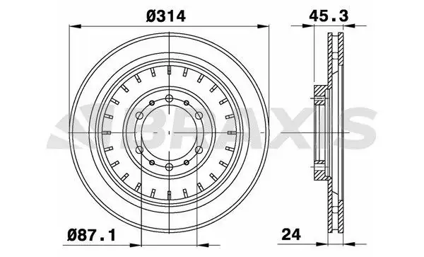 BRAXIS AE0459 Ön Fren Diski MB699716