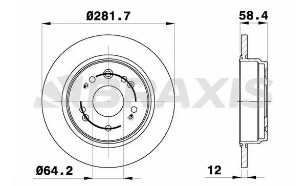 BRAXIS AE0516 Arka Fren Diski 42510S7AJ50