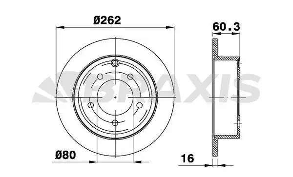 BRAXIS AE0561 Arka Fren Diski 5105515AA