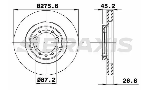 BRAXIS AE0699 Ön Fren Diski MB928120