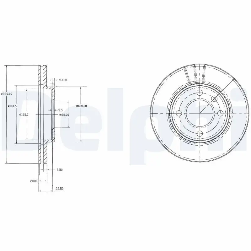 DELPHI BG2109 Ön Fren Diski