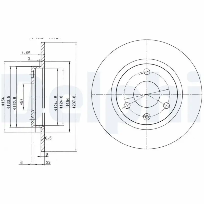 DELPHI BG2355 Ön Fren Diski