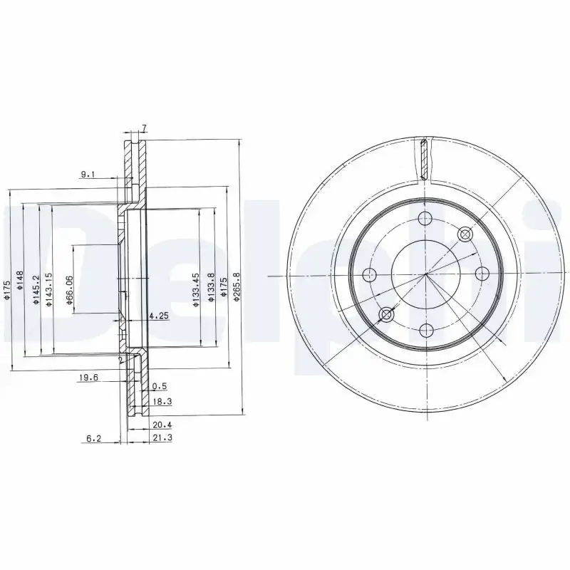DELPHI BG2387 Ön Fren Diski
