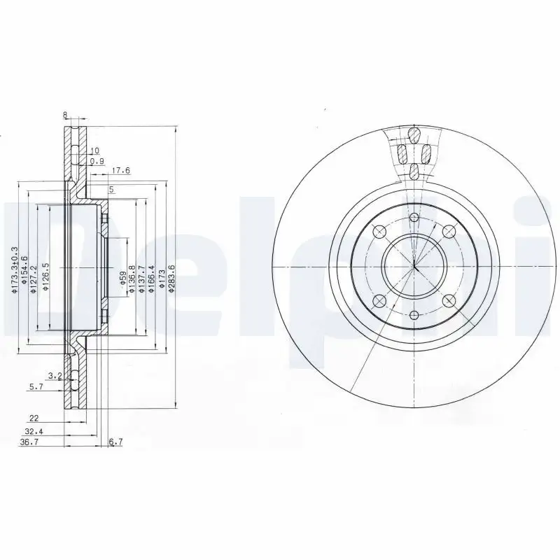 DELPHI BG2407 Ön Fren Diski