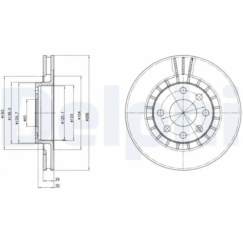 DELPHI BG2443 Ön Fren Diski