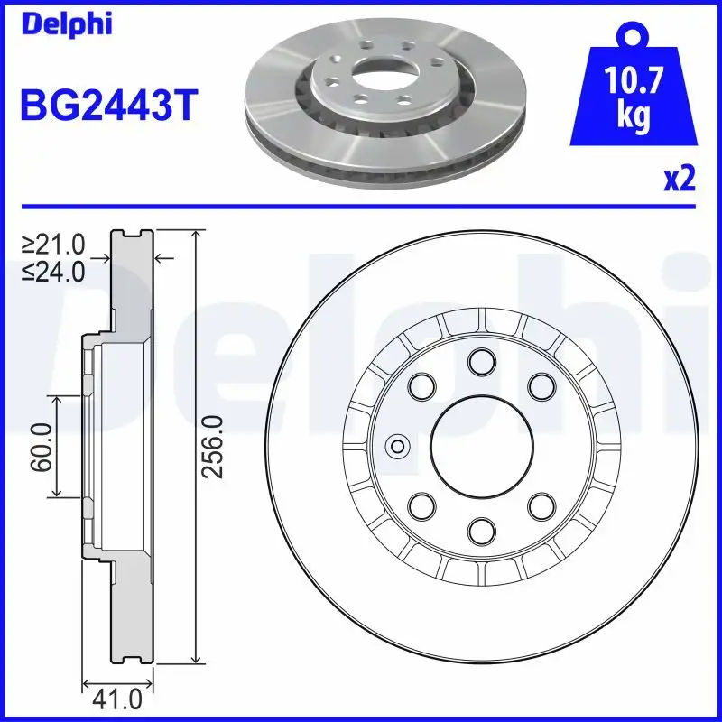 DELPHI BG2443T Ön Fren Diski