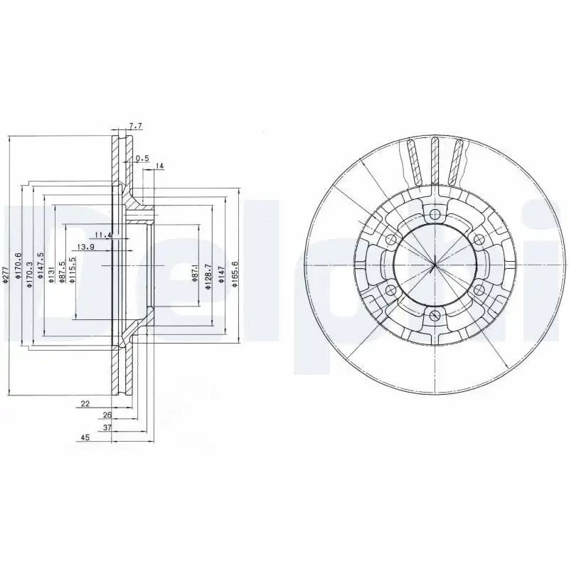 DELPHI BG2561 Ön Fren Diski