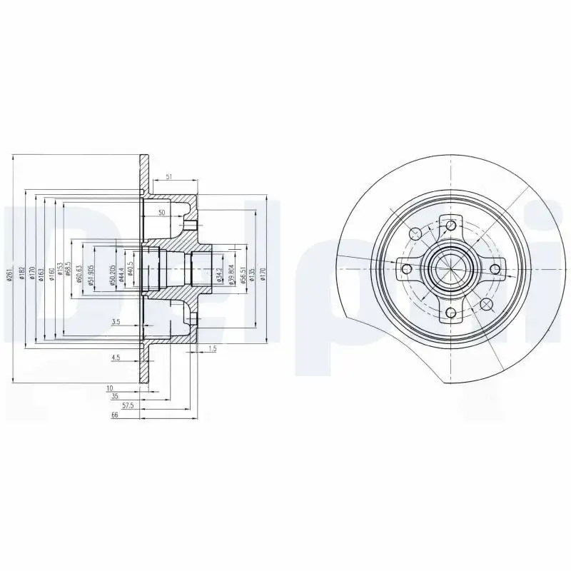 DELPHI BG2571 Arka Fren Diski 90250703