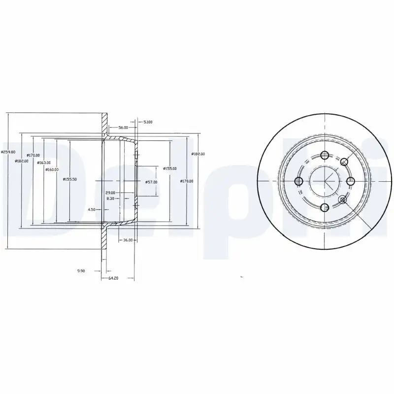 DELPHI BG2635 Arka Fren Diski